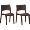 Image de vidaXL - Tuinstoelen - 2 - st - polypropeen - mokkakleurig
