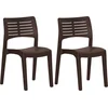 Image de vidaXL - Tuinstoelen - 2 - st - polypropeen - mokkakleurig