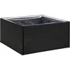 Image de vidaXL - Plantenbak - 80x80x40 - cm - poly - rattan - zwart