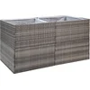 Image de vidaXL - Plantenbak - 157x80x80 - cm - poly - rattan - grijs