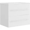 Image de vidaXL - Wastafelkast - met - ingebouwde - wastafel - bewerkt - hout - wit