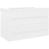Image de vidaXL - Wastafelkast - met - ingebouwde - wastafel - spaanplaat - wit