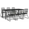 Image de vidaXL - 7-delige - Tuinset - PVC-rattan - zwart