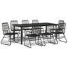 Image de vidaXL - 9-delige - Tuinset - PVC-rattan - zwart