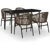 Image de vidaXL - 5-delige - Tuinset - bruin