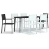 Image de vidaXL - 7-delige - Tuinset - zwart - en - wit