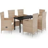 Image de vidaXL - 7-delige - Tuinset - met - kussens - beige
