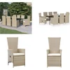 Image de vidaXL - 9-delige - Tuinset - met - kussens - beige