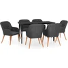 Image de vidaXL - 7-delige - Tuinset - met - kussens - zwart