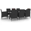 Image de vidaXL - 9-delige - Tuinset - met - kussens - poly - rattan - en - glas
