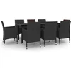 Image de vidaXL - 9-delige - Tuinset - met - kussens - poly - rattan - en - glas