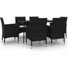 Image de vidaXL - 7-delige - Tuinset - met - kussens - poly - rattan - en - glas