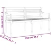 Image de vidaXL - Bankje - Batavia - met - antracietkleurig - kussen - 150 - cm - teakhout