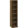 Image de vidaXL - Cd-kast - 21x20x88 - cm - bewerkt - hout - gerookt - eikenkleurig