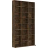 Image de vidaXL - Cd-kast - 102x23x177,5 - cm - bewerkt - hout - gerookt - eikenkleurig