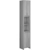 Image de vidaXL - Badkamerkast - 30x30x183,5 - cm - bewerkt - hout - grijs - sonoma - eiken