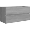 Image de vidaXL - Wastafelkast - 90x38,5x45 - cm - bewerkt - hout - grijs - sonoma - eikenkleur