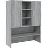 Image de vidaXL - Wasmachinekast - 70,5x25,5x90 - cm - grijs - sonoma - eikenkleurig
