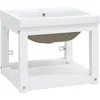 Image de vidaXL - Wastafelframe - met - inbouwwastafel - ijzer - wit