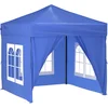 Image de vidaXL - Partytent - inklapbaar - met - zijwanden - 2x2 - m - blauw