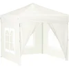 Image de vidaXL - Partytent - inklapbaar - met - zijwanden - 2x2 - m - crèmekleurig