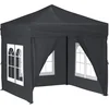 Image de vidaXL - Partytent - inklapbaar - met - zijwanden - 2x2 - m - antracietkleurig