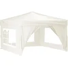 Image de vidaXL - Partytent - inklapbaar - met - zijwanden - 3x3 - m - crèmekleurig