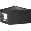 Image de vidaXL - Partytent - inklapbaar - met - zijwanden - 3x3 - m - antracietkleurig