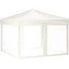 Image de vidaXL - Partytent - inklapbaar - met - zijwanden - 3x3 - m - crèmekleurig