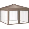 Image de vidaXL - Partytent - inklapbaar - met - zijwanden - 3x3 - m - taupe