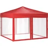 Image de vidaXL - Partytent - inklapbaar - met - zijwanden - 3x3 - m - rood
