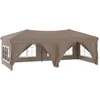 Image de vidaXL - Partytent - inklapbaar - met - zijwanden - 3x6 - m - taupe