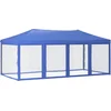 Image de vidaXL - Partytent - inklapbaar - met - zijwanden - 3x6 - m - blauw