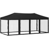 Image de vidaXL - Partytent - inklapbaar - met - zijwanden - 3x6 - m - zwart