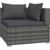 Image de vidaXL - 7-delige - Loungeset - met - kussens - poly - rattan - grijs
