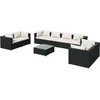 Image de vidaXL - 9-delige - Loungeset - met - kussens - poly - rattan - zwart