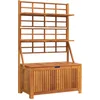 Image de vidaXL - Opbergbox - met - latwerk - 99x50x160 - cm - massief - acaciahout
