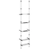 Image de vidaXL - Tuinrek - met - 3 - schappen - telescopisch - aluminium - zilverkleurig