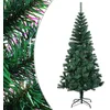Image de vidaXL - Kunstkerstboom - met - iriserende - uiteinden - 240 - cm - PVC - groen