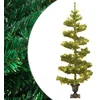 Image de vidaXL - Kunstkerstboom - met - verlichting - en - pot - 120 - cm - PVC - groen