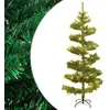 Image de vidaXL - Kunstkerstboom - met - verlichting - en - standaard - 150 - cm - PVC - groen