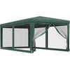 Image de vidaXL - Partytent - met - 6 - mesh - zijwanden - 3x6 - m - HDPE - groen