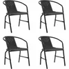Image de vidaXL - Tuinstoelen - 4 - st - 110 - kg - kunststof - rattan - en - staal