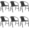 Image de vidaXL - Tuinstoelen - 6 - st - 110 - kg - kunststof - rattan - en - staal