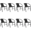 Image de vidaXL - Tuinstoelen - 8 - st - 110 - kg - kunststof - rattan - en - staal
