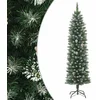 Image de vidaXL - Kunstkerstboom - smal - met - standaard - 240 - cm - PVC