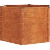 Image de vidaXL - Plantenbak - verhoogd - 129x129x77 - cm - cortenstaal - roestig