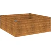 Image de vidaXL - Plantenbak - verhoogd - 100x100x36 - cm - cortenstaal