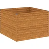Image de vidaXL - Plantenbak - verhoogd - 100x100x69 - cm - cortenstaal