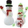 Image de vidaXL - Sneeuwpopfamilie - opblaasbaar - met - LED's - 360 - cm